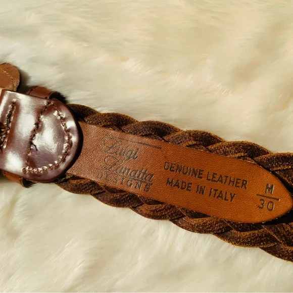 Italian Round Covered Buckle Butter Leather Soft Belts